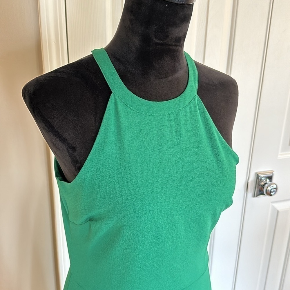 Kensie halter tank dress with pleated hem. Size 2. Kelly green - Picture 2 of 11